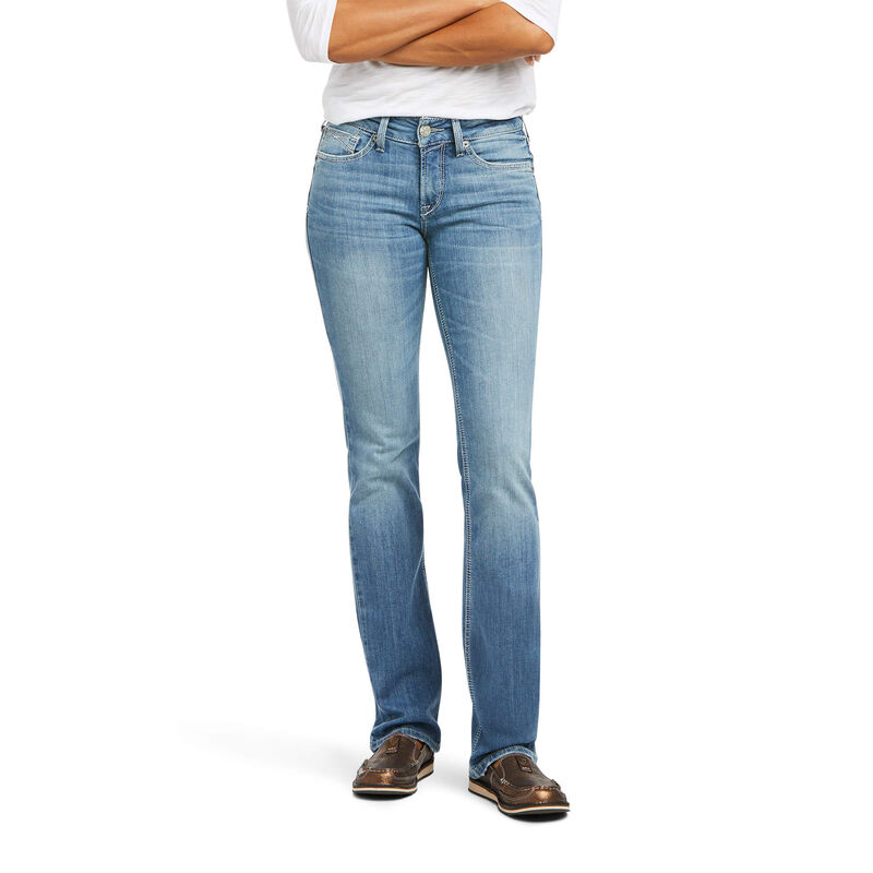 Pantalones Vaqueros Ariat R.E.A.L. Perfect Rise Karen Straight Azules Mujer - Chile 204-CGPZAQ